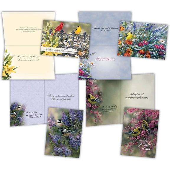 GET WELL III - Assorted Get Well Cards, Box of 12