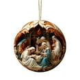 thumbnail image 1 of Tainini Clearance Sale ! 6Pcs Christmas 3D Nativity Scene Ornaments Religious Acrylic Hanging Ornament The Birth of Jesus Christian for Tree Xmas Decor,2.3in, 1 of 9
