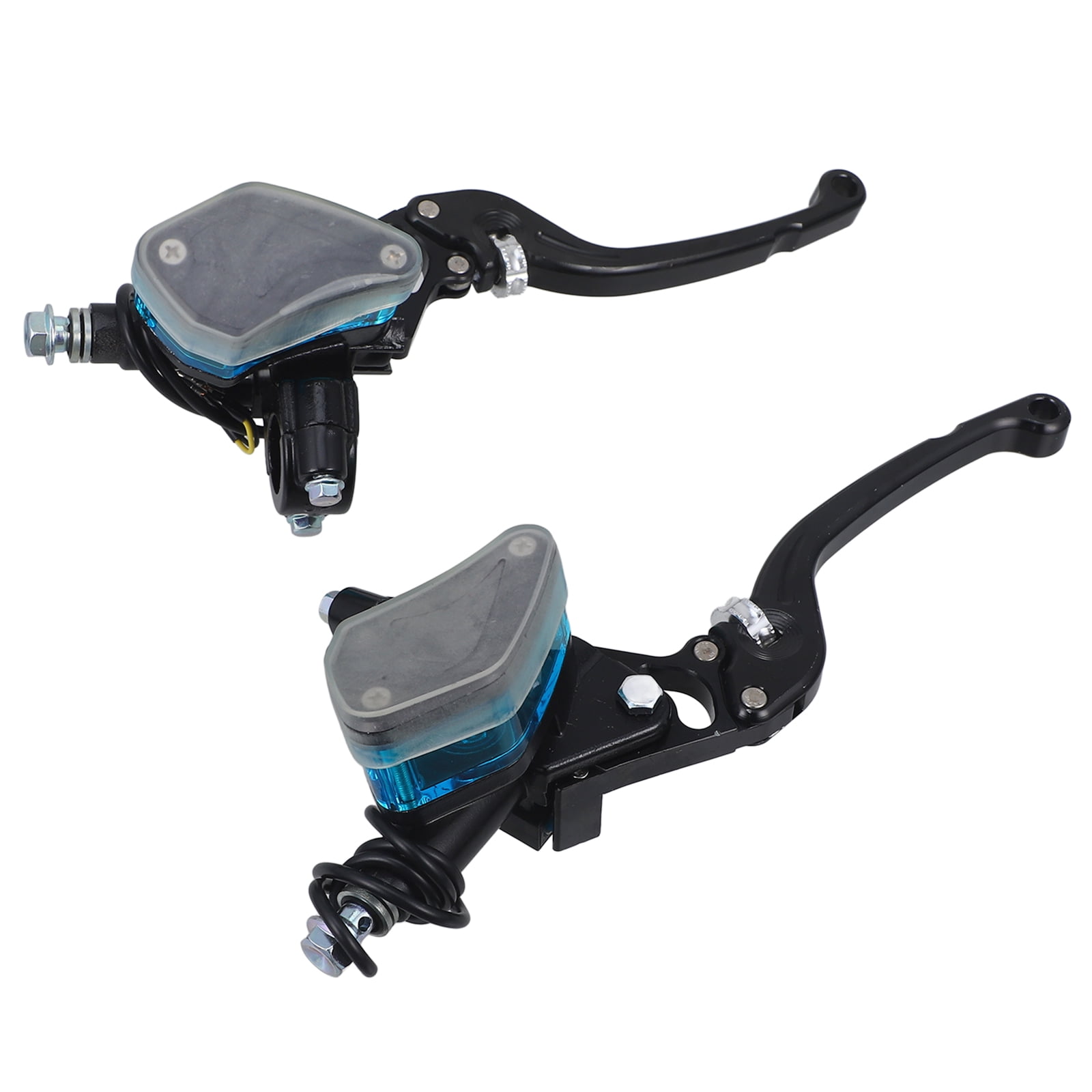 GETAJGHSD 1 Pair Black Titanium Motorcycle Hydraulic Clutch Brake Pump Adjustable Levers For Street Bike Scooter