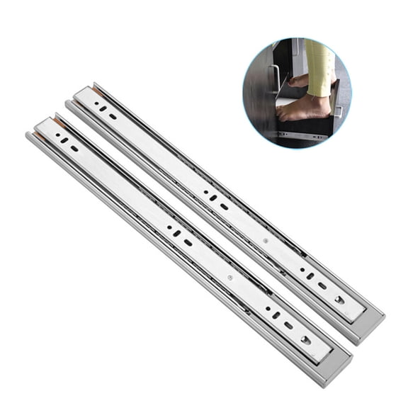 GETAJGHSD 1 Pair Drawer Slides Rails Zinc Plated for Furniture Assembly