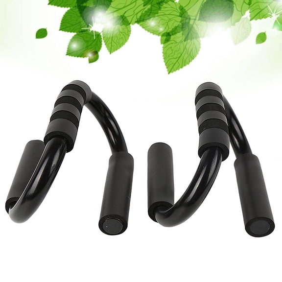 GETAJGHSD 1 Pair Pushup Stands for Abdominal Trainer Black Titanium Steel Foam Professional Design