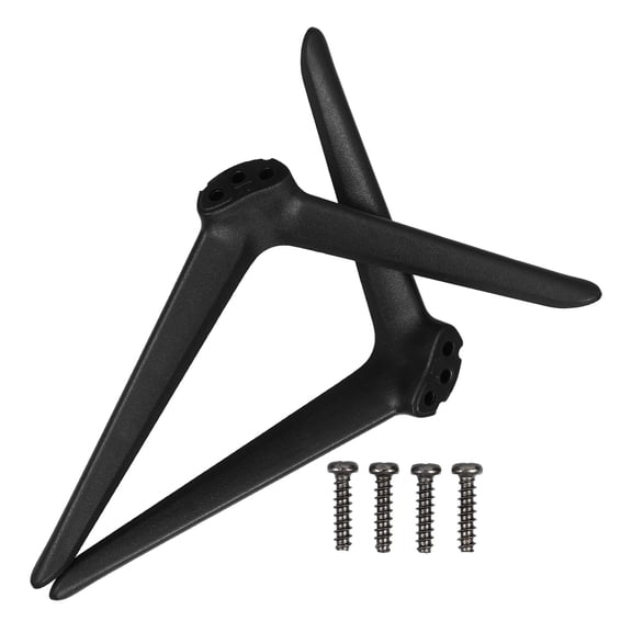 GETAJGHSD Black Plastic TV Stand Supports, 1 Pair Double Hole Design and TV Base