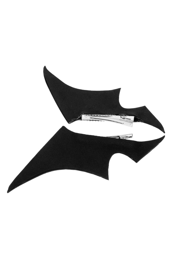 Minimalist Bat Hair Clips Black Metal Lightweight for Everyday Use