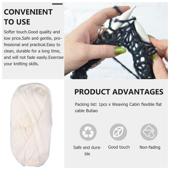 GETAJGHSD 1 Roll Braided Cord Woven Design Acrylic for Craft Lovers Weaving Craft Projects