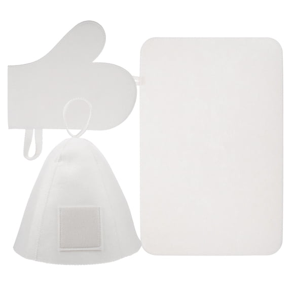 GETAJGHSD 1 Set Felt Sauna Hat Sauna Cushions Set Minimalist Design For Hair Protection