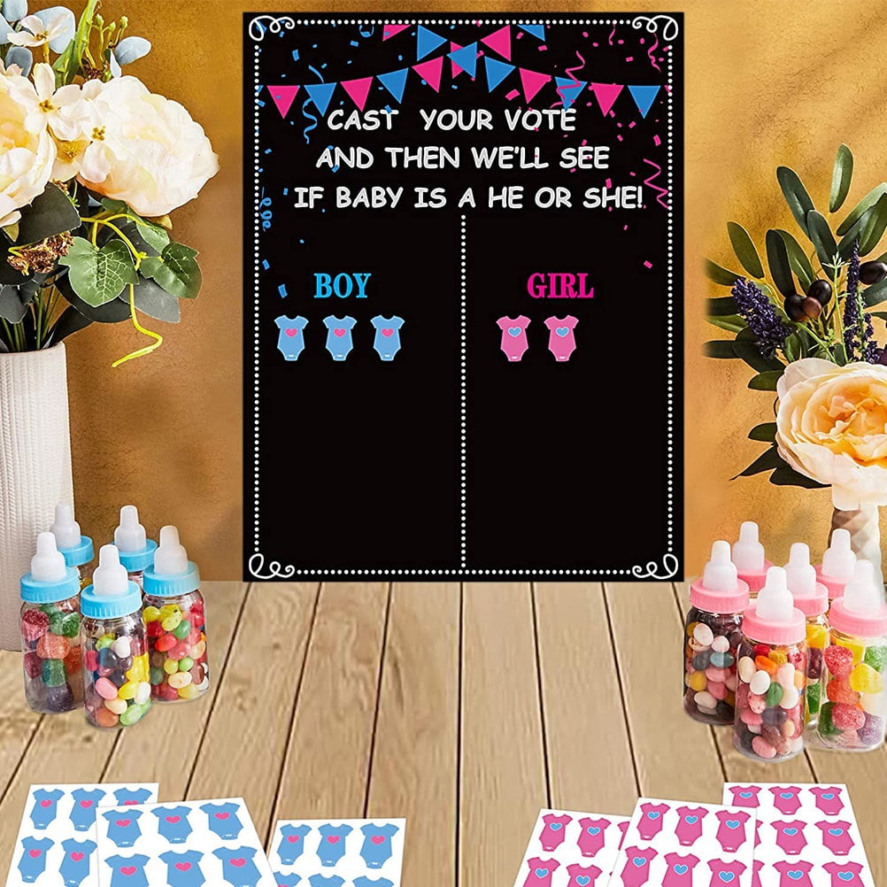 GETAJGHSD 1 Set Kid Stickers for Birthday Party Gender Disclosure Party ...