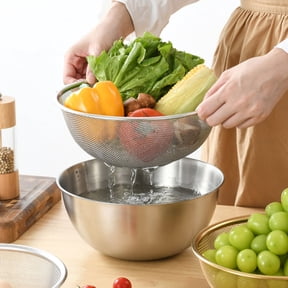 GETAJGHSD Stainless Steel Rice Strainer Fine Mesh for Storage 1Set