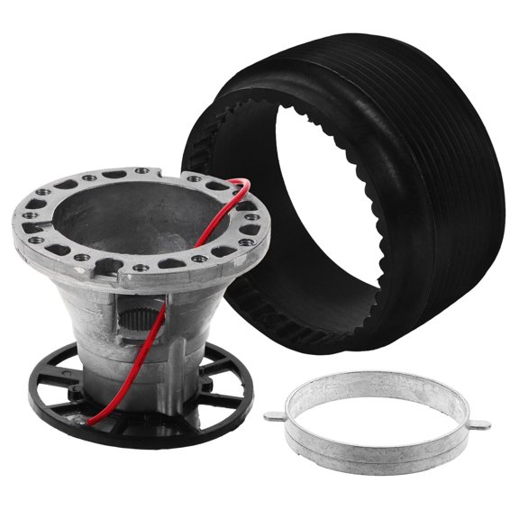 GETAJGHSD Steering Wheel Quick Release Adapter Set with Black Rubber Grip for Enhanced Driving Experience