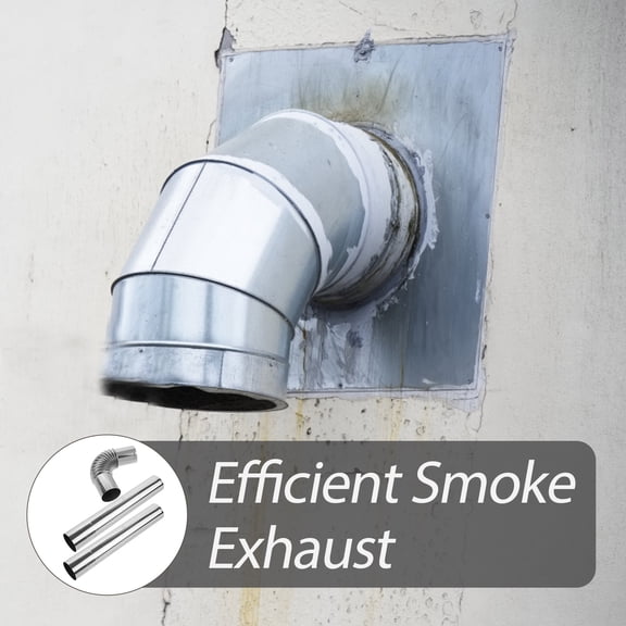 GETAJGHSD 1 Set of Stainless Steel Flexible Flue Pipe for Wood Stove Ventilation