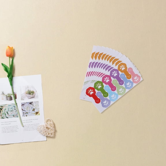 GETAJGHSD 1000Pcs T You Wrapping Stickers Paw Shape Self Adhesive Bakery Seals