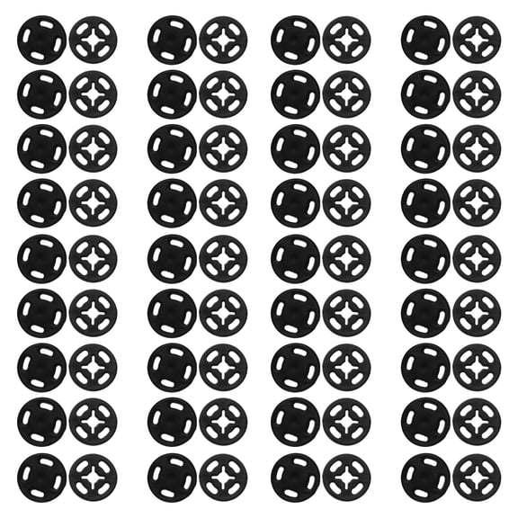 GETAJGHSD 1000Pcs Nylon Sew on Snap Buttons for Clothes Invisible Design Strong Fastener Black