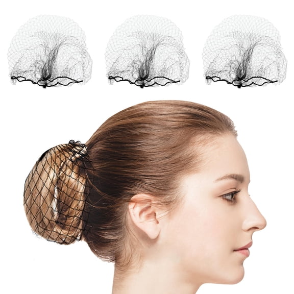 GETAJGHSD 100Pcs Soft Black Hair Nets with Elastic Mesh Edge for Wigs Ballet and Professional Settings