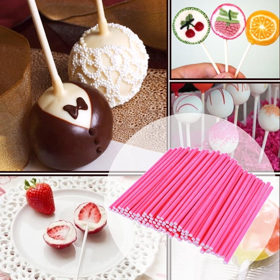 GETAJGHSD 100Pcs Cake Paper Sticks for DIY Craft Projects 3.9x0.14x0.14in