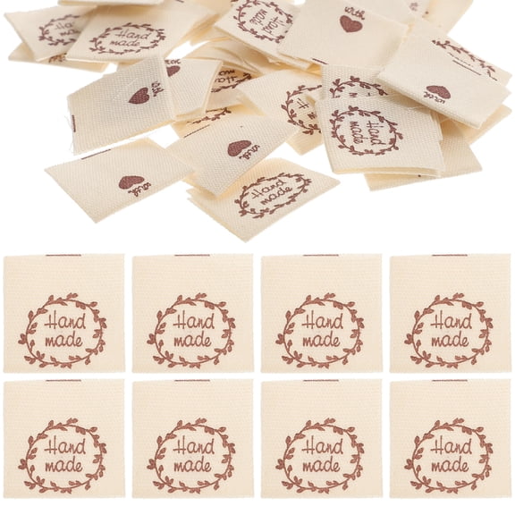 GETAJGHSD 100Pcs Cotton Sewing Labels for Handmade Items Crafts Knitting and Scrapbook Decoration