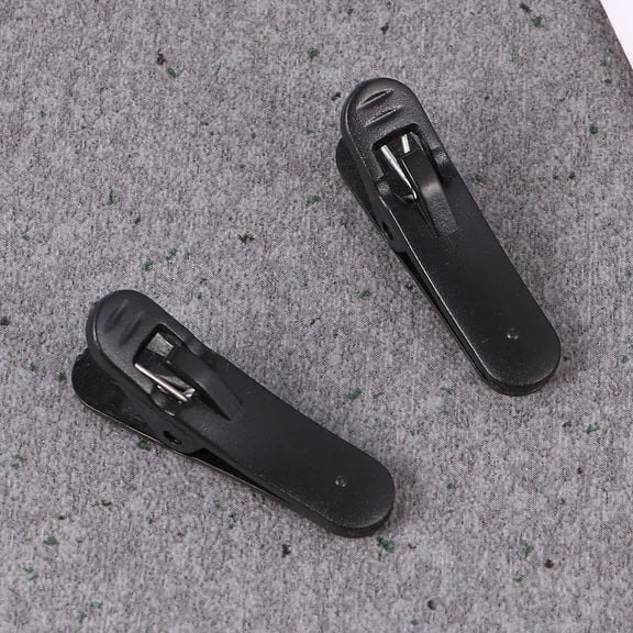 GETAJGHSD 100Pcs Earphone Cable Clip Alligator Clamp Plastic Holder for Daily Use on Clothes Black
