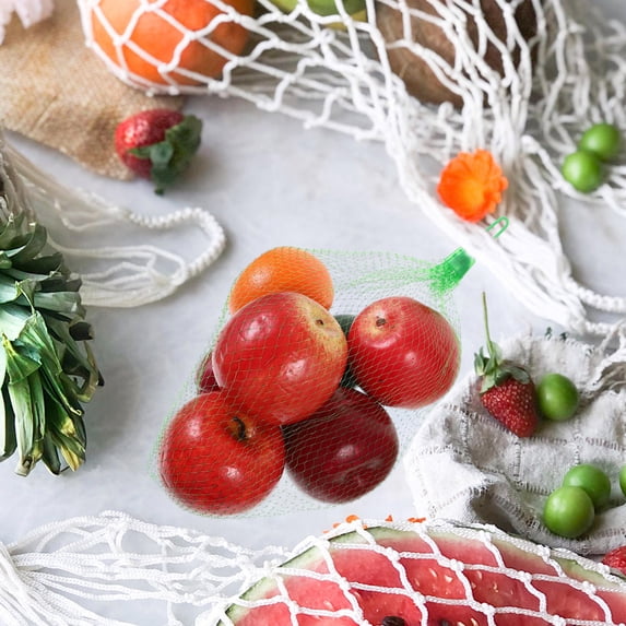 GETAJGHSD 100Pcs Green Mesh Produce Bags Reusable Fruit Vegetable Storage Bags Portable and Breathable