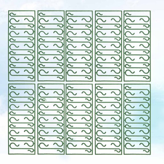 GETAJGHSD Green Plastic Christmas Tree Hooks S-Shaped Design for Ornaments 100Pcs