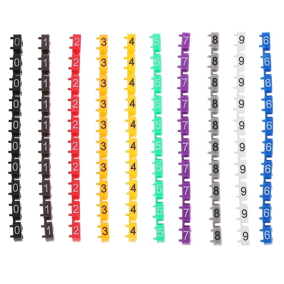GETAJGHSD 100Pcs Plastic Clip on Wire Labels Multicolor Cable Markers for Easy Electrical Cord Identification