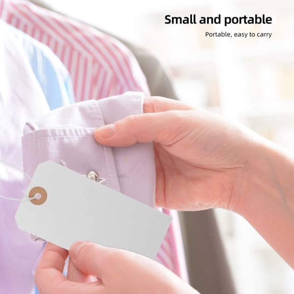 GETAJGHSD 100Pcs Repair Tags with Wire in White Paper for Clothing Shoes Bags Decoration and Labeling