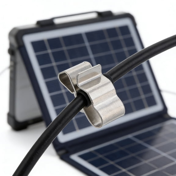 GETAJGHSD 100Pcs Stainless Steel Solar Panel Cable Clips for Garden Cable Management and Outdoor Use