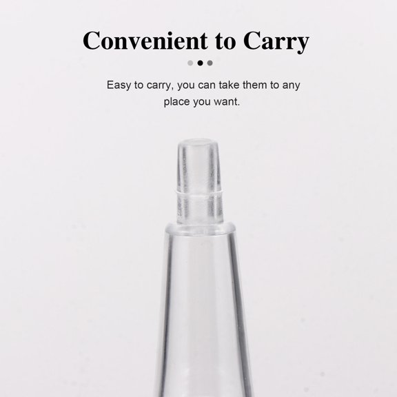 GETAJGHSD 100Pcs Transparent Vial Bottle Sealing Caps Strong Plastic Horn Shape Caps for Outdoor Use