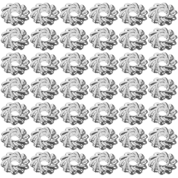 GETAJGHSD crafting beads metal beads for jewellery making silver jewelry making artists 100pcs