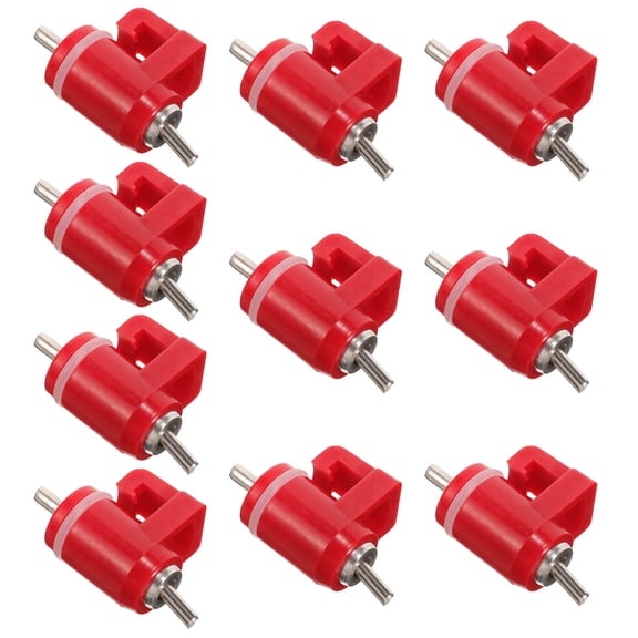 GETAJGHSD 10Pcs Chicken Waterers Red Plastic Water Saving Poultry Hydration Home Use