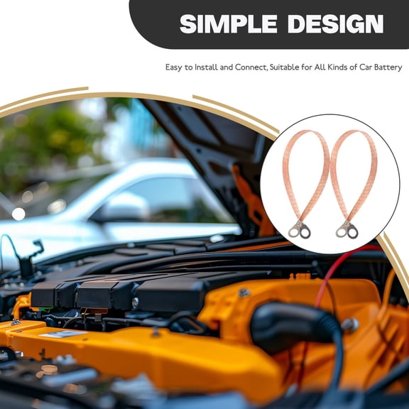 GETAJGHSD 10Pcs Sturdy Copper Ground Strap Automotive Grounding Braid for Engine Connection