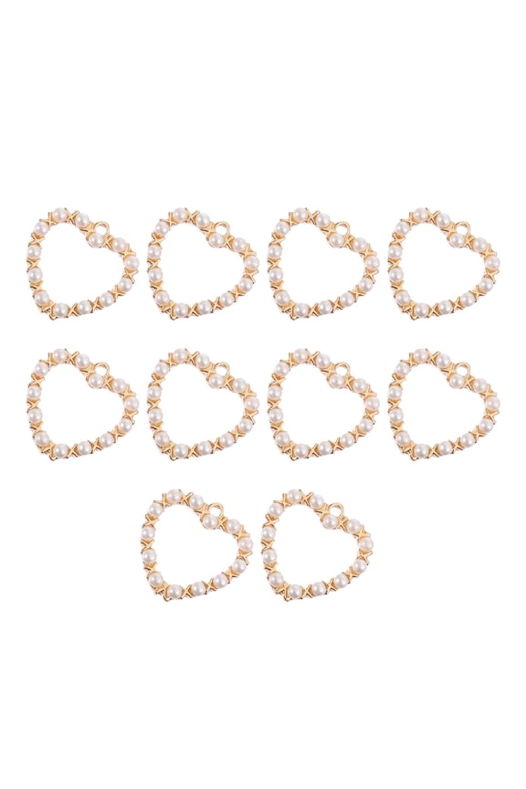 Alloy Charm Pendant Shaped Heart Single Pendant 10pcs Hair Ornaments