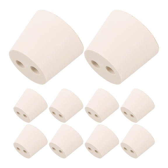 GETAJGHSD 10Pcs Lab Rubber Stoppers with Two Holes for Secure Sealing and Versatile Flask Compatibility