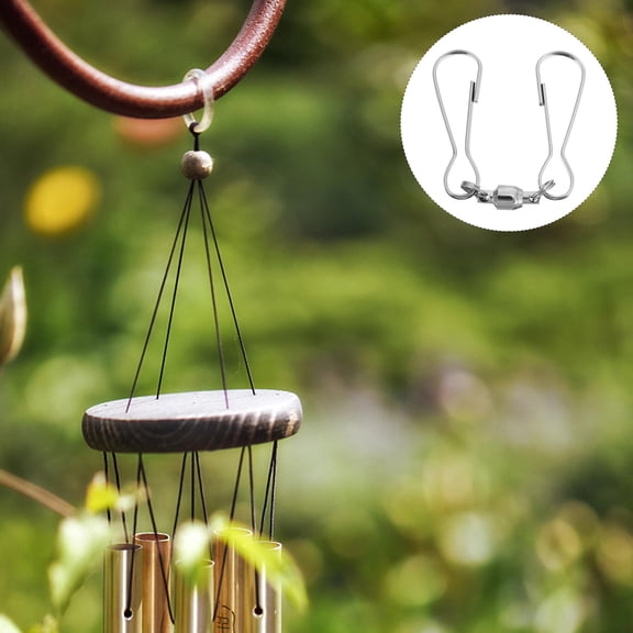 GETAJGHSD 10Pcs 360 Degree Rotary Stainless Steel Hooks for Windbell Hanging with Safe Clamping Design