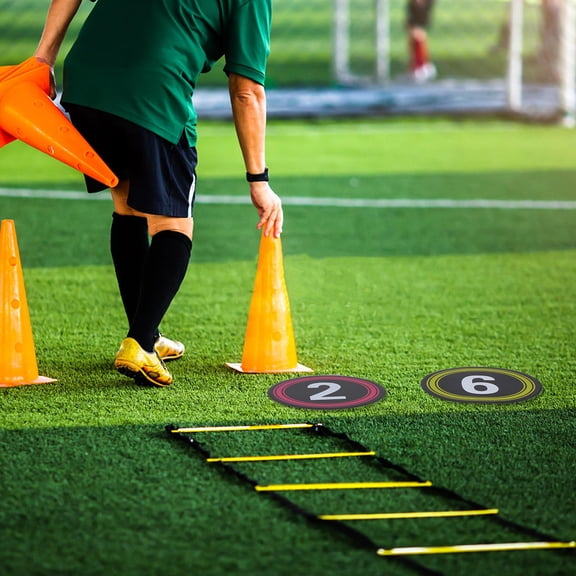 GETAJGHSD 10Pcs Flat Non Slip Agility Markers for Indoor Outdoor Use in Basketball Soccer Training