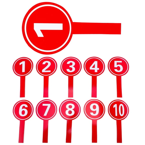 GETAJGHSD 10Pcs Red Handheld Number Score Paddles Durable and Easy to Use