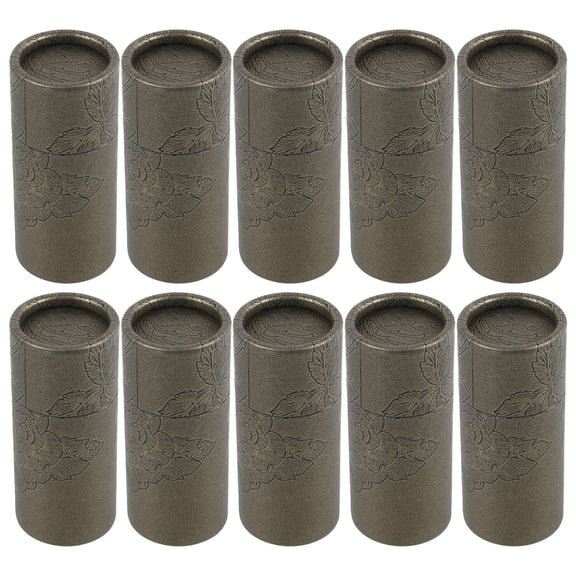 GETAJGHSD 10Pcs Cardboard Tubes with Lid Kraft Paper Cylinder Packaging for Tea Leaf Storage