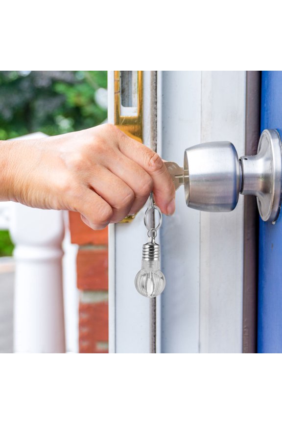 10Pcs Lightweight Transparent LED Key Chain Pendant for Keys Bag Car Accessories