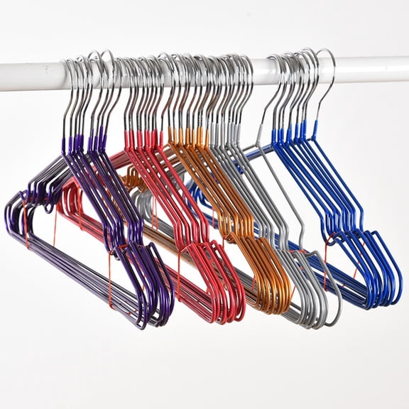 GETAJGHSD 10pcs Practical Metal Clothes Hangers for Clothes Holding Grey