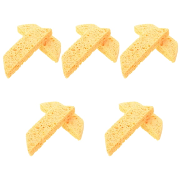 GETAJGHSD 10Pcs Yellow Absorbent Sponge Pads for Glass Grinder Bit Protection and Precision Grinding