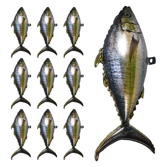 GETAJGHSD 10Pcs Realistic Tuna Inflatable Balloons Aluminum Foil Ocean Themed Party Accessories