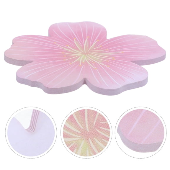 GETAJGHSD 10Pcs Floral Note Pads Cherry Blossom Sticky Self Adhesive Office Notes