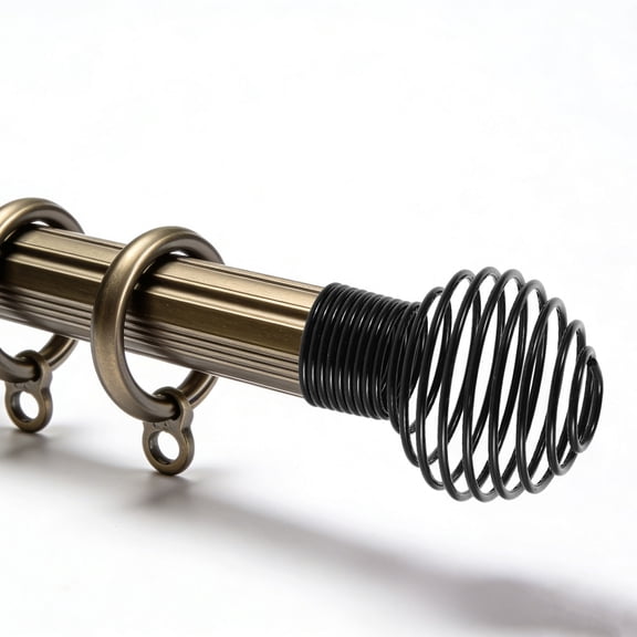 GETAJGHSD Decorative Curtain Rod Ends Black Metal Cage Design for Bedroom and Living Room 10Pcs