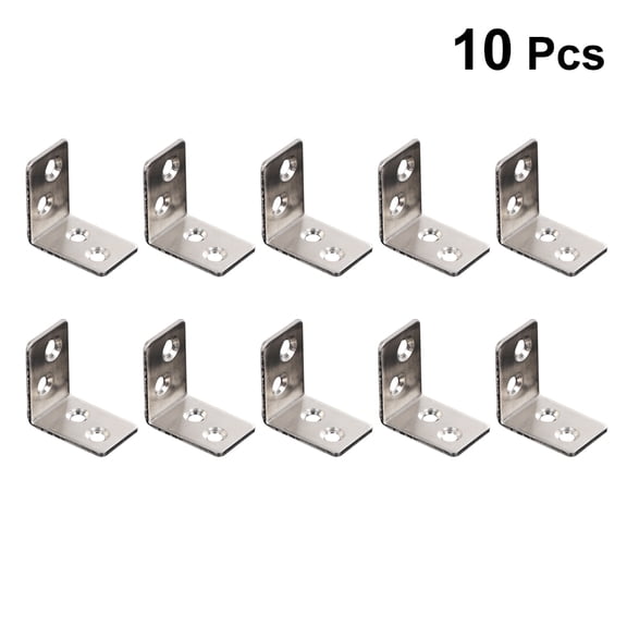GETAJGHSD 10Pcs Sturdy Corner Connector Bracket L Shaped Metal Mounting Plate for Furniture Hardware Fixtures