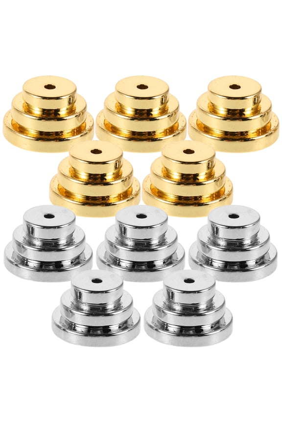 10Pcs Sturdy Metal Earring Support Backs for Heavy Earrings Suitable for Parties and Work