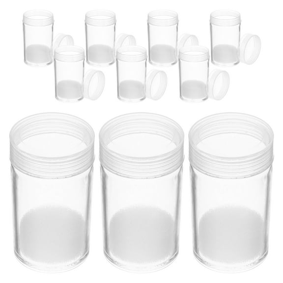 GETAJGHSD 10Pcs Transparent Coin Storage Tubes Airtight Plastic Coin Holders for Home Use and Collection