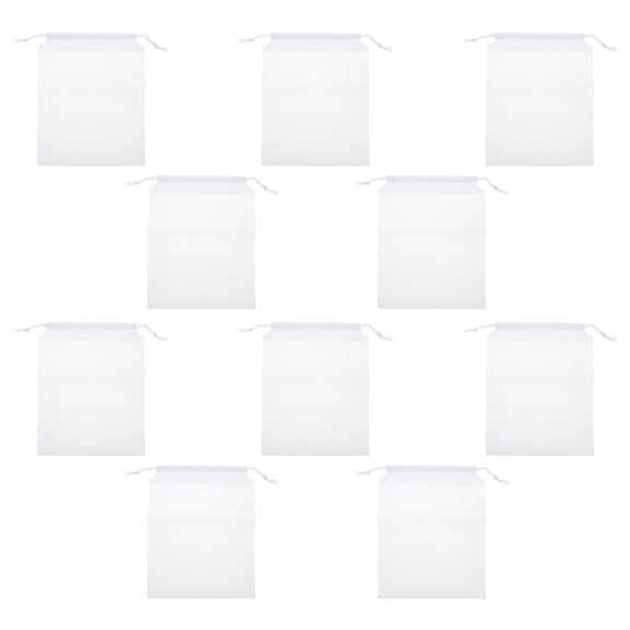 GETAJGHSD 10Pcs White Bait Storage Bag Fishing Cloth Drawstring Nonwoven Fabric Strong and Washable