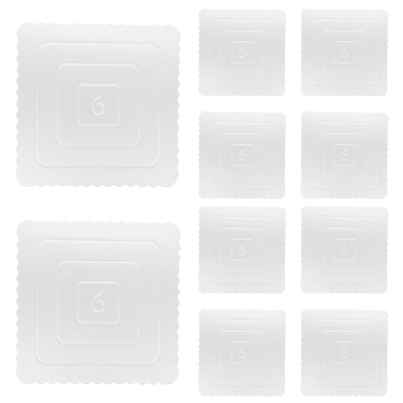 GETAJGHSD 10-Pack 6 Inch White Paper Cake Boards, Thick Grease Resistant Cake Drums for Party and Baking Bases