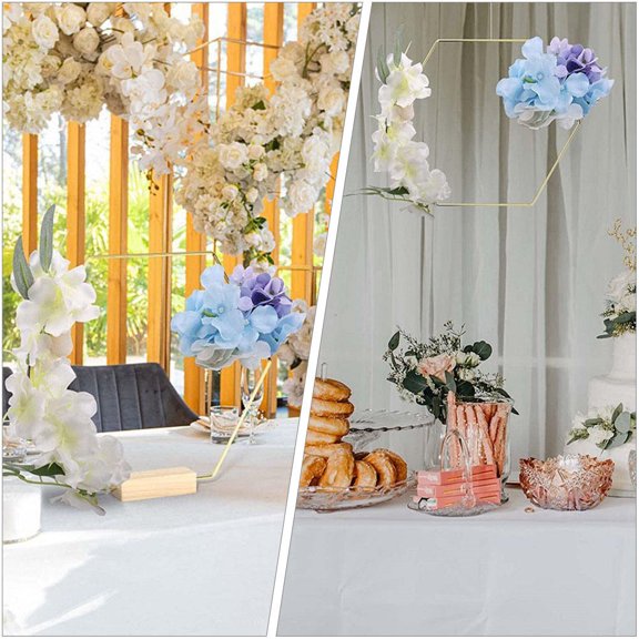 GETAJGHSD 10pcs Centerpiece Rings with Base Floral Hoop for DIY Craft Weddings