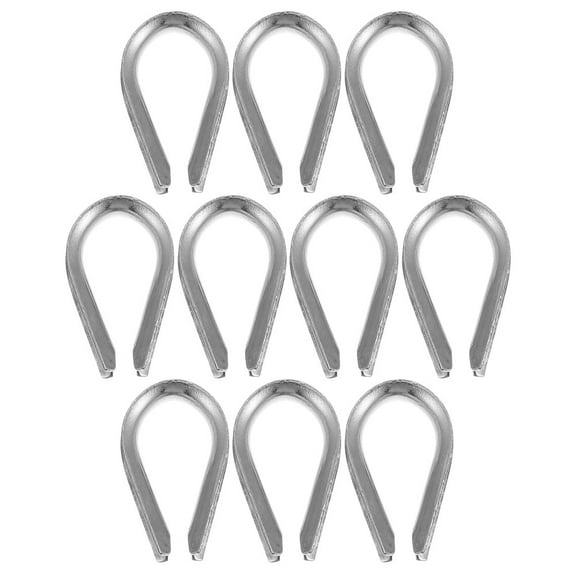 GETAJGHSD Stainless Steel Thimble Silver 304 Triangular Ring Structure for Wire Rope Safety 10Pcs