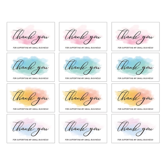 GETAJGHSD 120Pcs T You Cards Bulk Assorted Color Paper Appreciation Cards for Retail Store Use