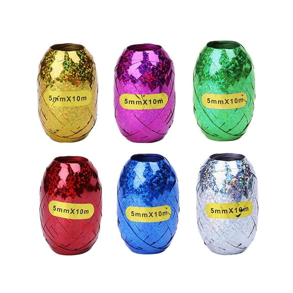 GETAJGHSD 12Pcs Assorted Color Shiny Balloon String Roll Curling Ribbons for Event Decoration
