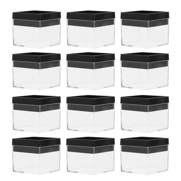 GETAJGHSD 12Pcs Clear Display Case for Rocks and Minerals Storage Holder Home Use